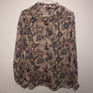 Scotch and Soda Maison Scotch Sheer Floral Blouse